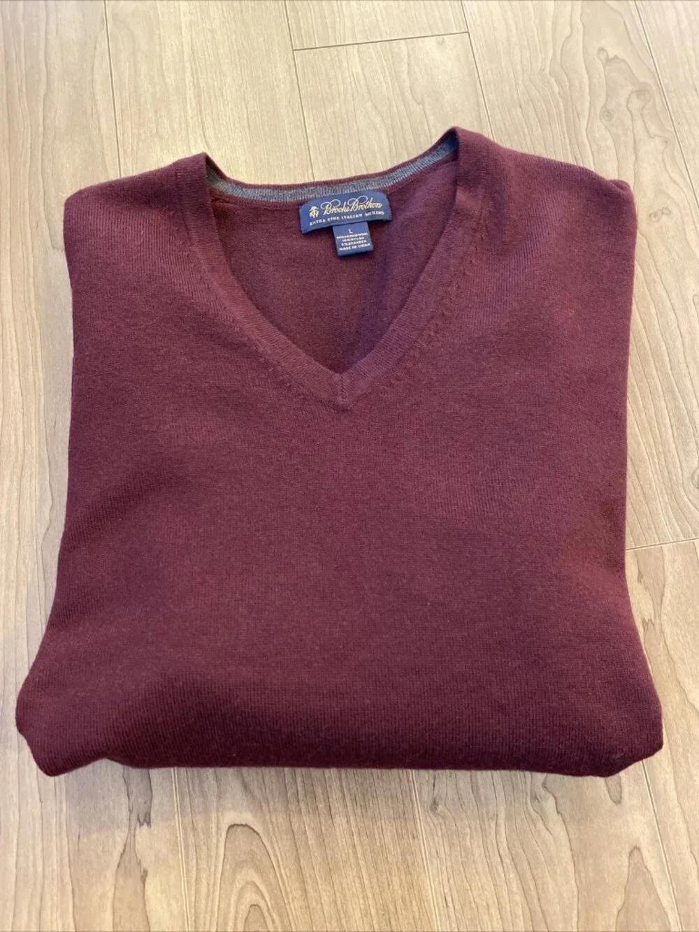 Brooks Brothers Lot Of 2 Large Mens Merino Wool Blend Pullover Sweaters - Picture 2 of 12